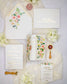 "Anémone" - Faire-part de mariage fleuris élégant et romantique avec dorure or et wax seal – Wedding stationery - Création Luxe Carterie Studio