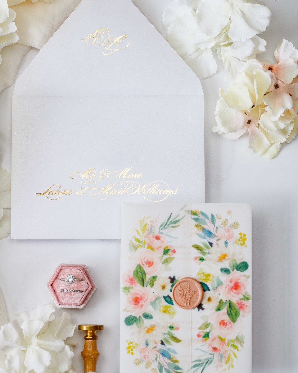 Anémone - Échantillon - Faire - part - Luxe Carterie Studio