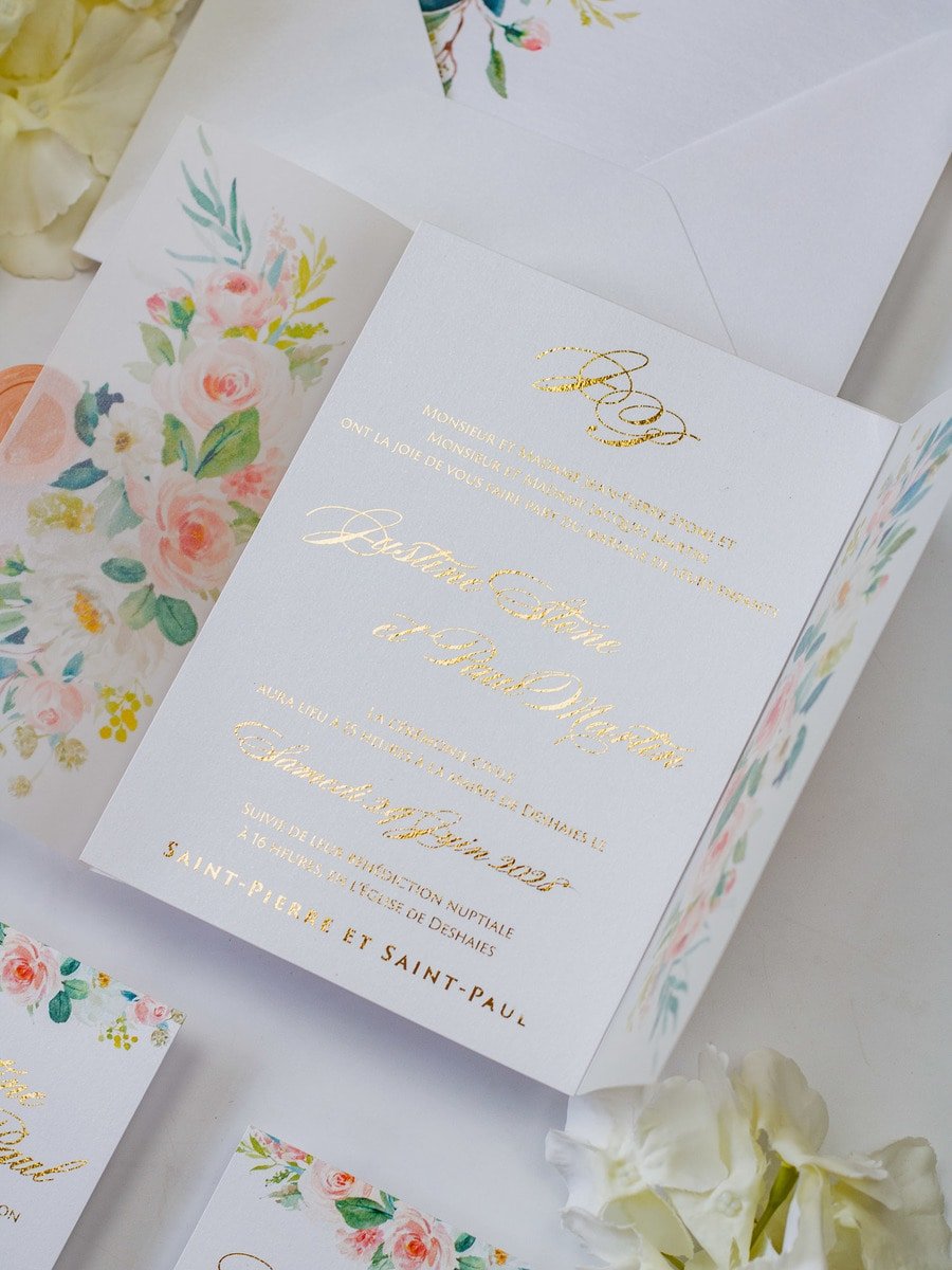 Anémone - Échantillon - Faire - part - Luxe Carterie Studio