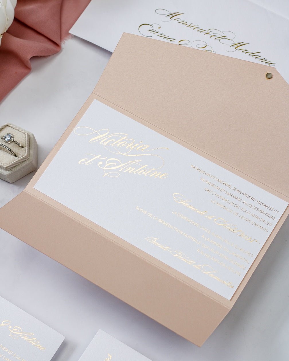 Angèle - Échantillon - Faire - part - Luxe Carterie Studio
