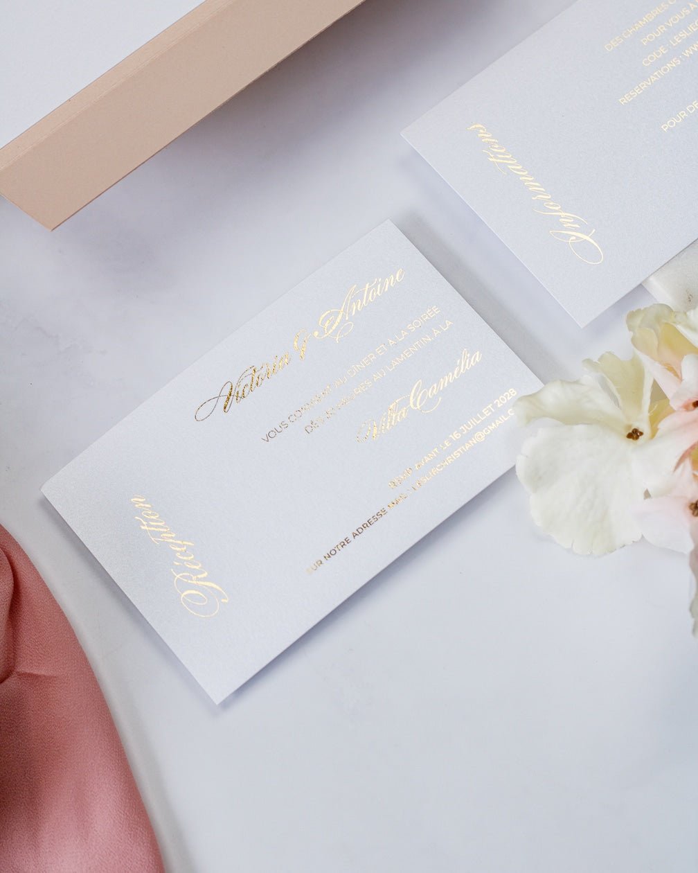 Angèle - Échantillon - Faire - part - Luxe Carterie Studio