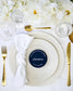 "Angie - Marque-place" – Marque-place chic, élégant et romantique avec dorure or pour réception de mariage – Papeterie de mariage - Wedding stationery - Création Luxe Carterie Studio