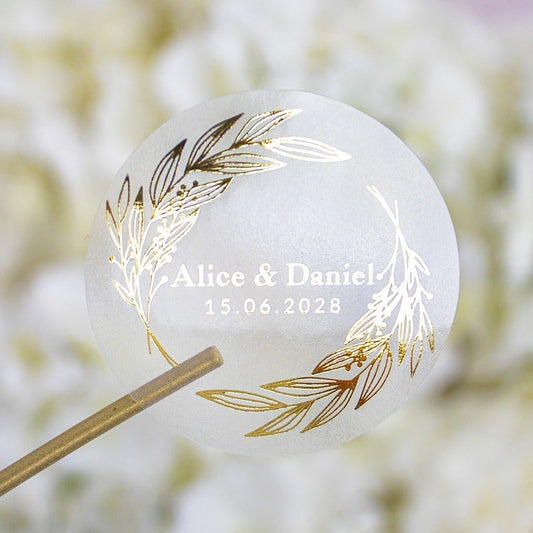 "Aria - Sticker" - Faire-part de mariage chic, élégant et romantique avec dorure or - Wedding stationery - Création Luxe Carterie Studio