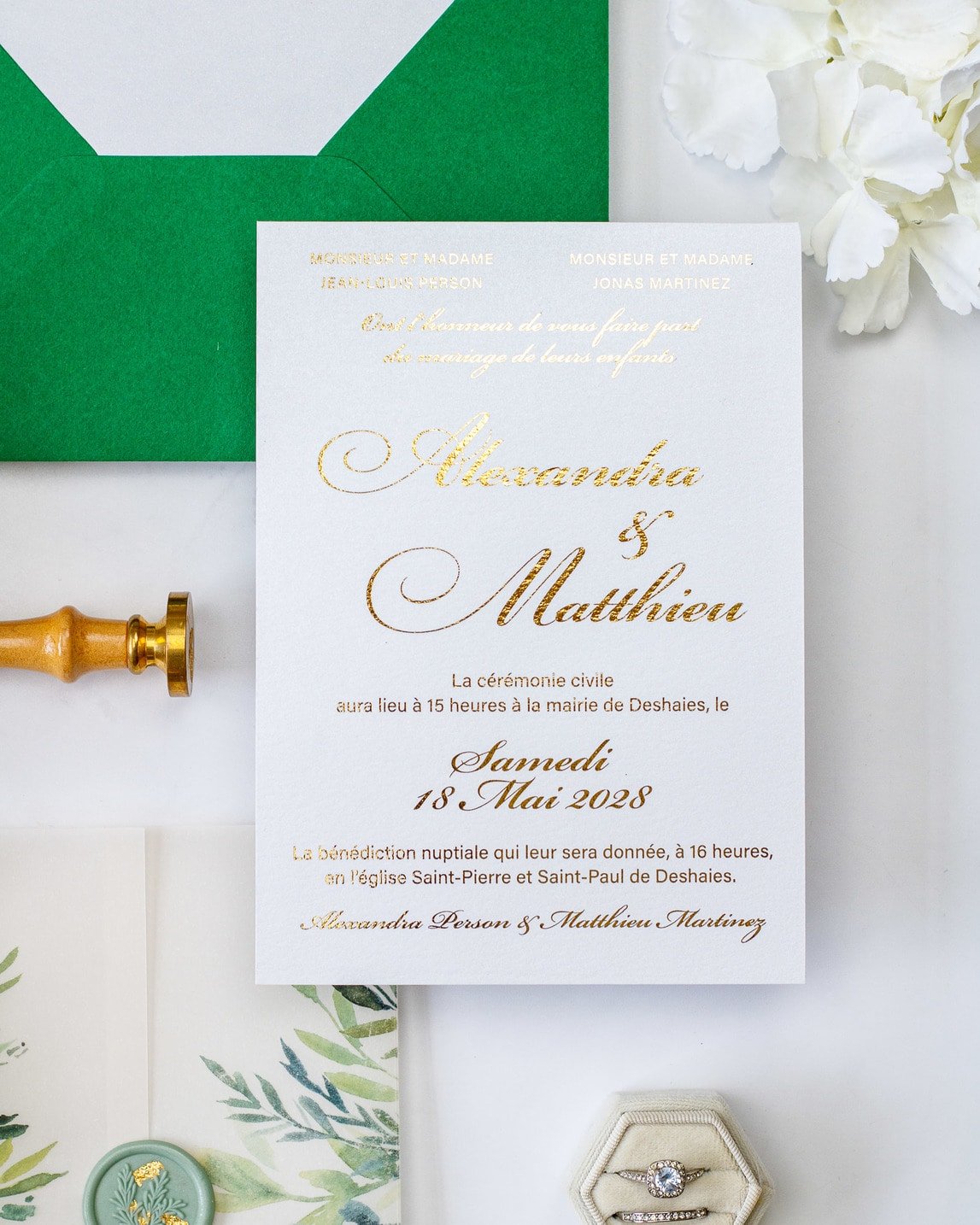Arum - Échantillon - Faire - part - Luxe Carterie Studio