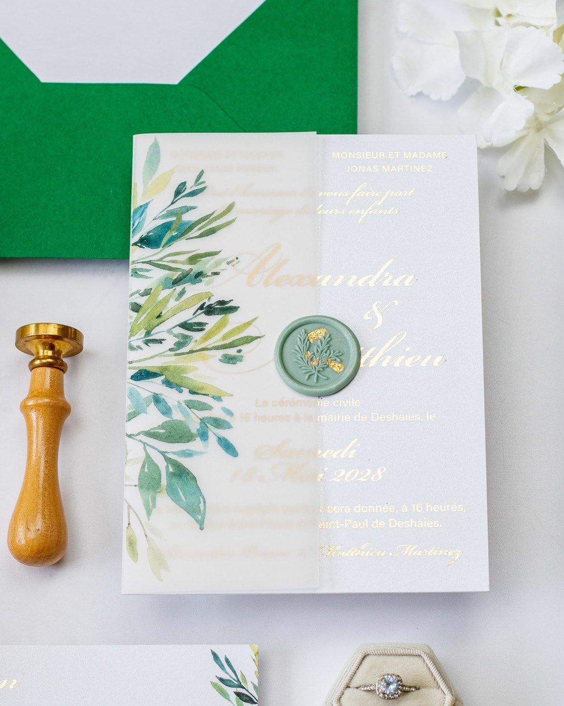 Arum - Échantillon - Faire - part - Luxe Carterie Studio