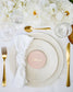 "Aude - Marque-place" – Marque-place chic, élégant et romantique avec dorure or pour réception de mariage – Papeterie de mariage - Wedding stationery - Création Luxe Carterie Studio