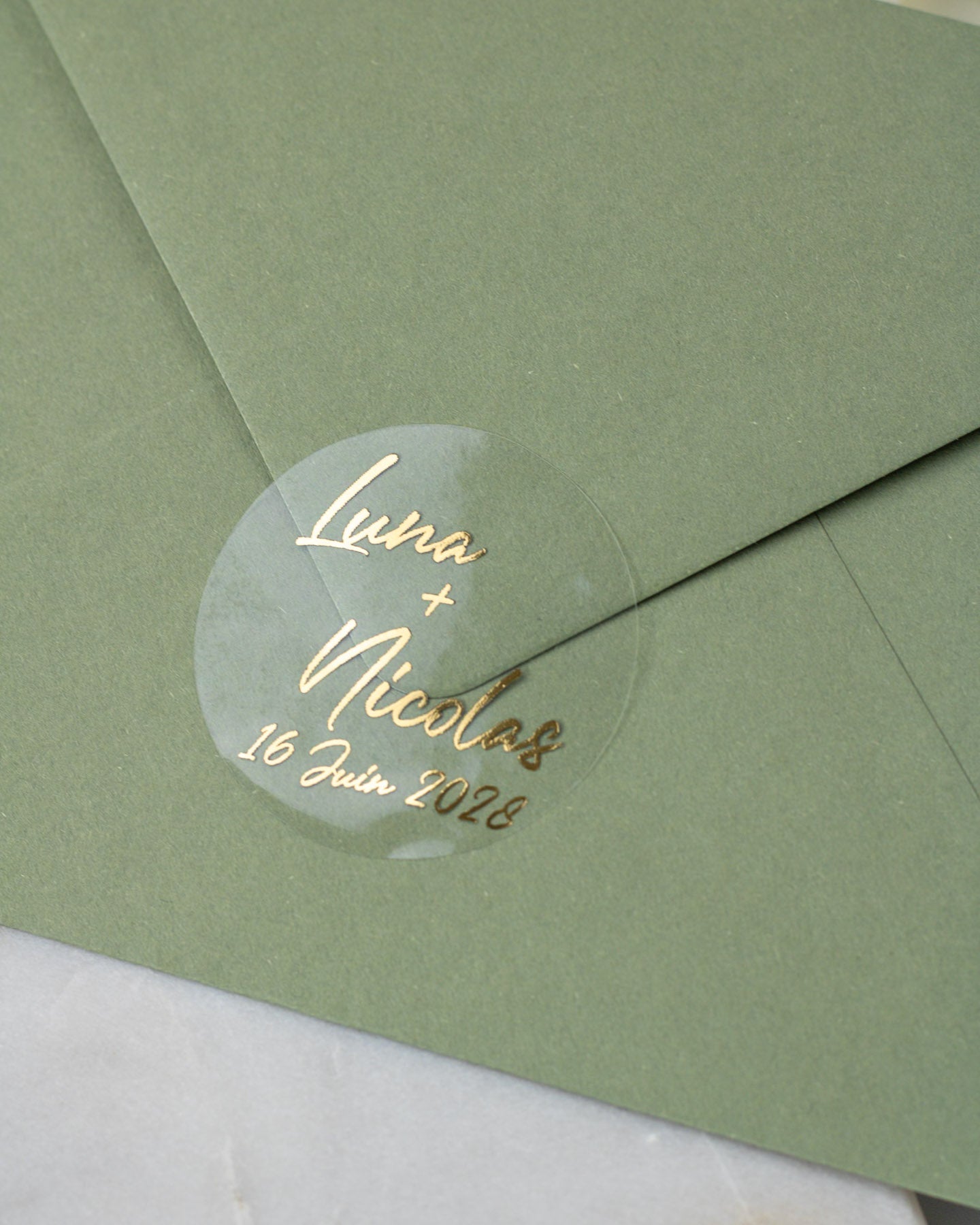 Aura - Sticker (lot de 15) - Stickers étiquettes - 4 cm - Lot de 15 - Luxe Carterie Studio