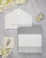 "Azalée" - Faire-part de mariage luxueux, chic et élégant avec dorure argent – Wedding stationery - Création Luxe Carterie Studio