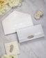 "Azalée" - Faire-part de mariage luxueux, chic et élégant avec dorure argent – Wedding stationery - Création Luxe Carterie Studio
