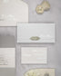 "Azalée" - Faire-part de mariage luxueux, chic et élégant avec dorure argent – Wedding stationery - Création Luxe Carterie Studio