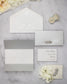 "Azalée" - Faire-part de mariage luxueux, chic et élégant avec dorure argent – Wedding stationery - Création Luxe Carterie Studio