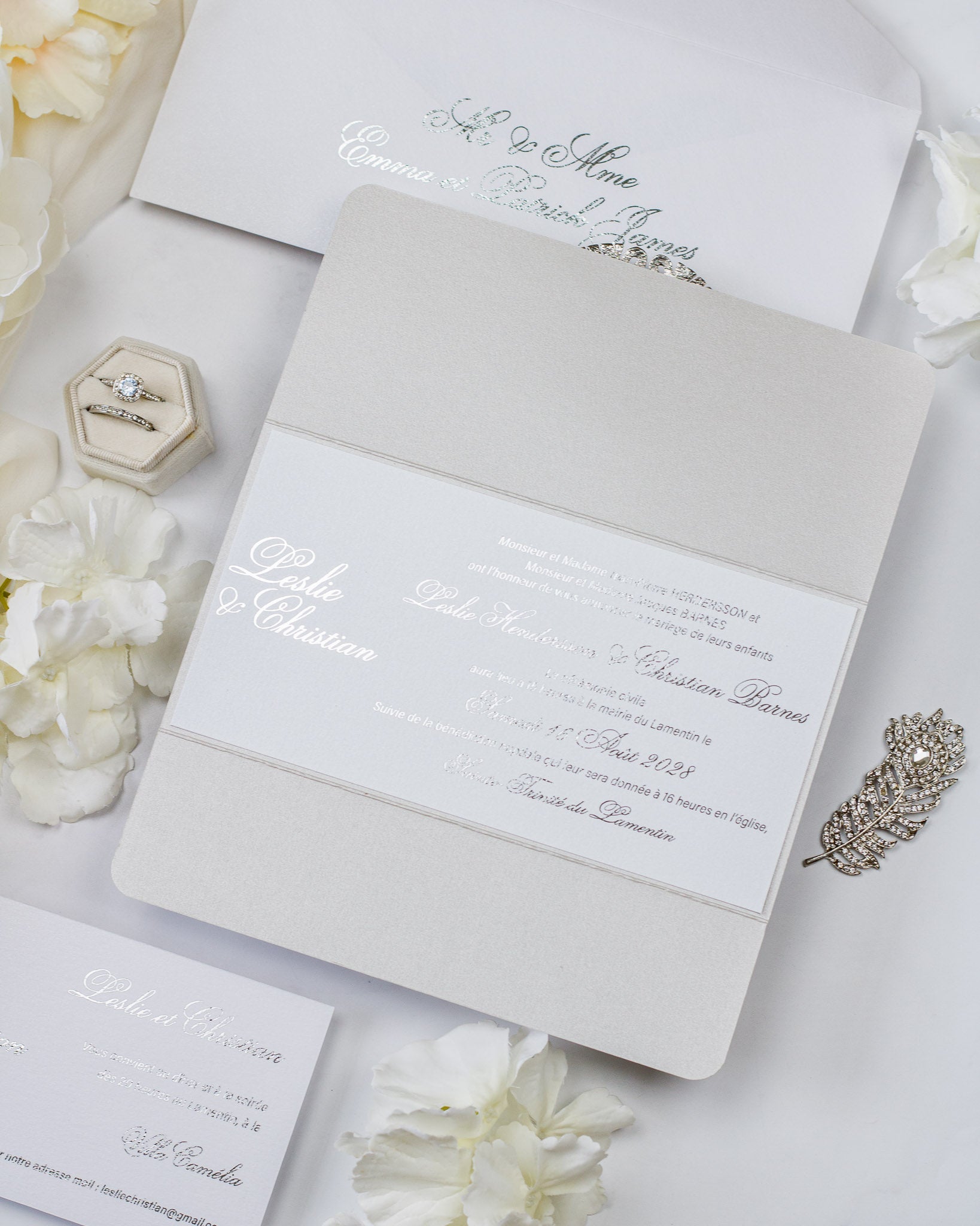 Azalée - Échantillon - Faire - part - Luxe Carterie Studio