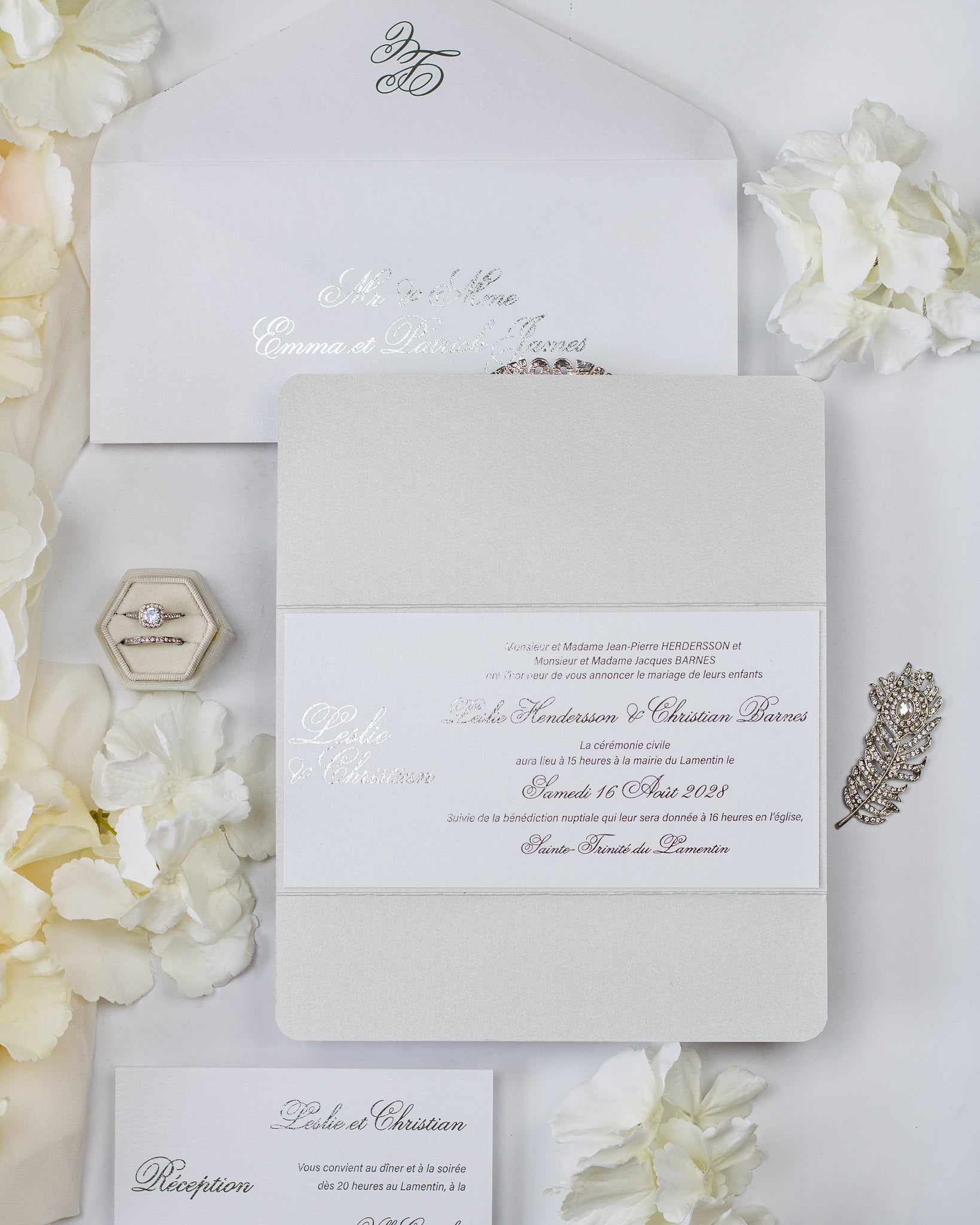 Azalée - Échantillon - Faire - part - Luxe Carterie Studio