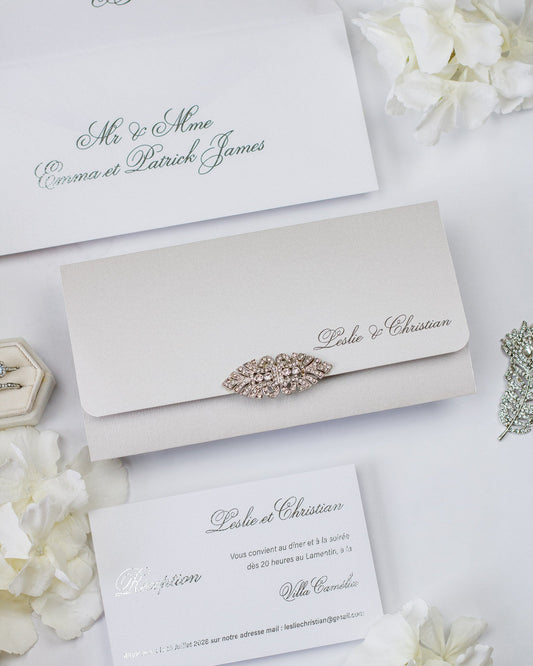 Azalée - Échantillon - Faire - part - Luxe Carterie Studio