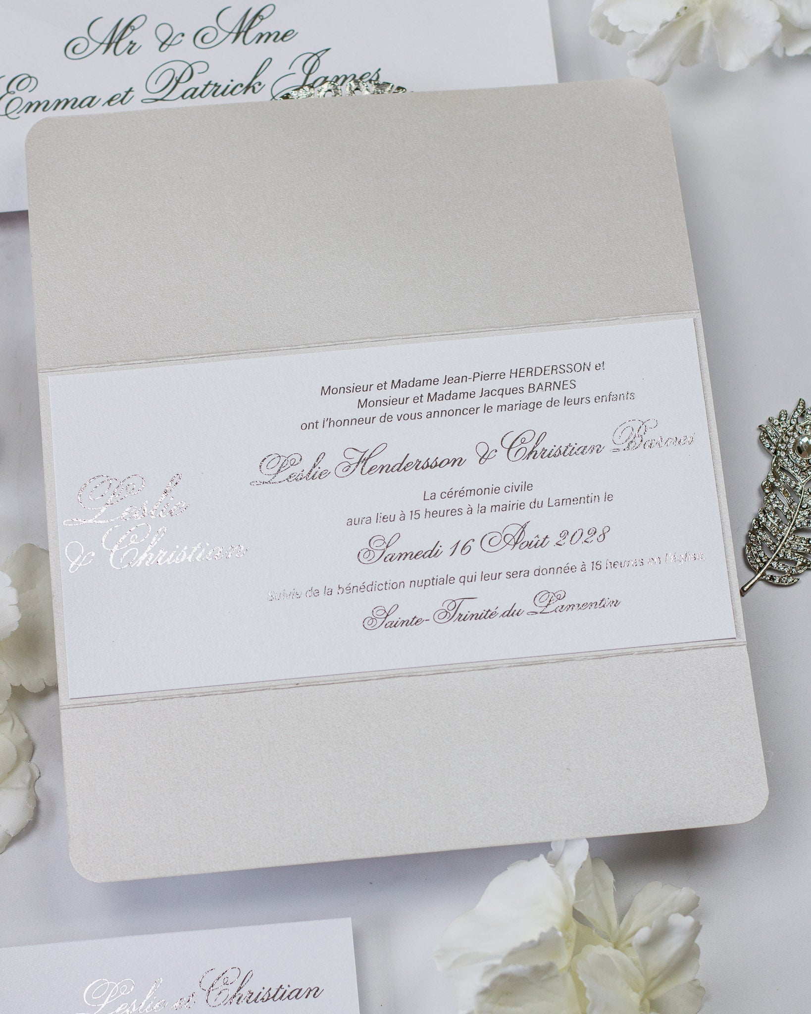 Azalée - Échantillon - Faire - part - Luxe Carterie Studio