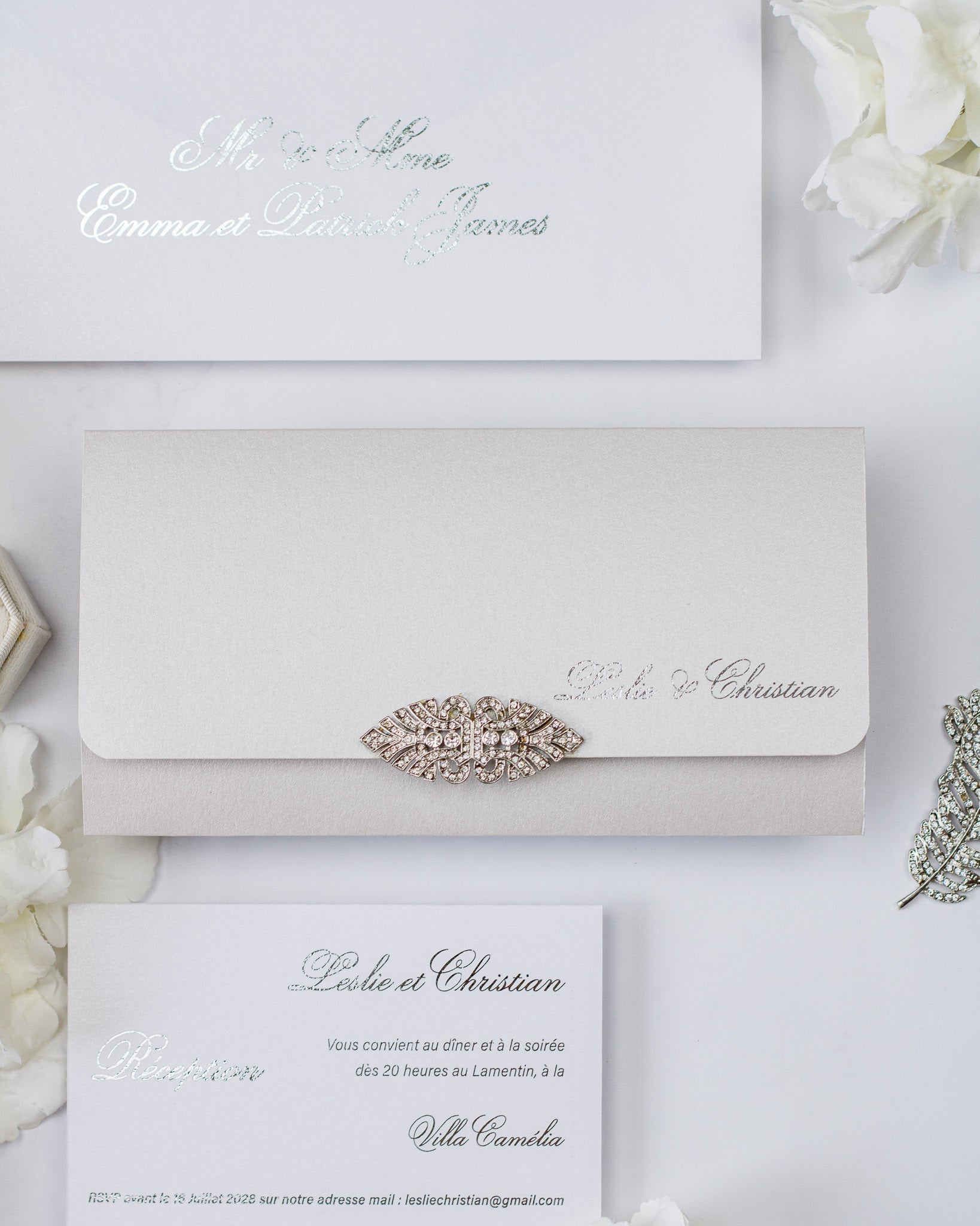 Azalée - Échantillon - Faire - part - Luxe Carterie Studio