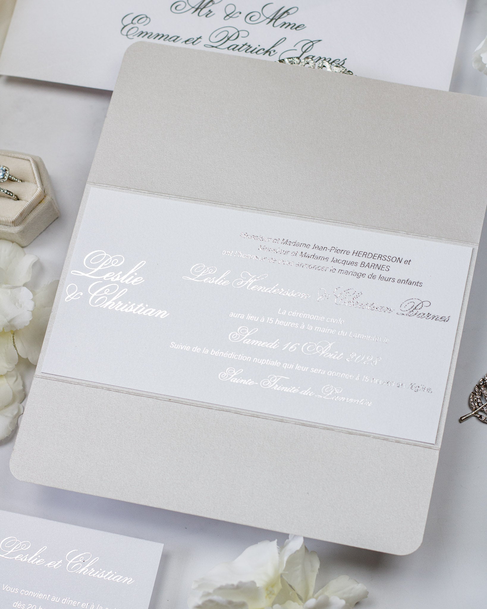 Azalée - Échantillon - Faire - part - Luxe Carterie Studio