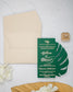 "Bali" - Faire-part de mariage thème tropical, chic et élégant avec dorure or – Wedding stationery - Création Luxe Carterie Studio