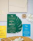 "Bali" - Faire-part de mariage thème tropical, chic et élégant avec dorure or – Wedding stationery - Création Luxe Carterie Studio
