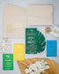 "Bali" - Faire-part de mariage thème tropical, chic et élégant avec dorure or – Wedding stationery - Création Luxe Carterie Studio