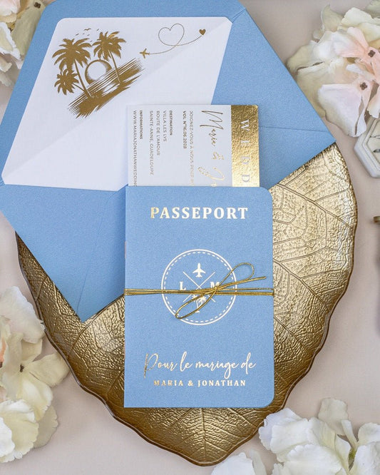 Baya - Passeport - Faire - part - Sans pochette - Aucune enveloppe - Luxe Carterie Studio