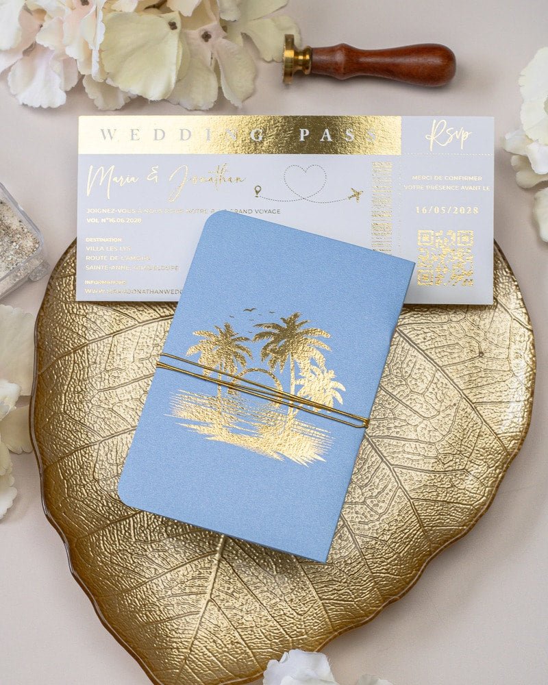 Baya - Passeport - Faire - part - Sans pochette - Aucune enveloppe - Luxe Carterie Studio