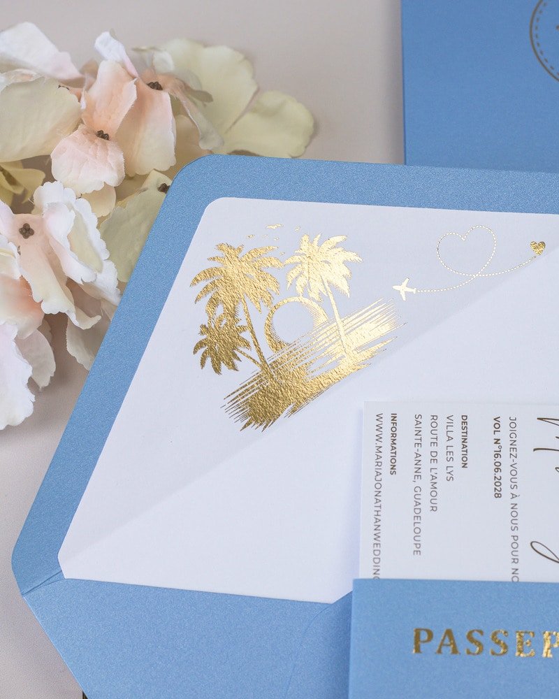 Baya - Passeport - Faire - part - Sans pochette - Aucune enveloppe - Luxe Carterie Studio
