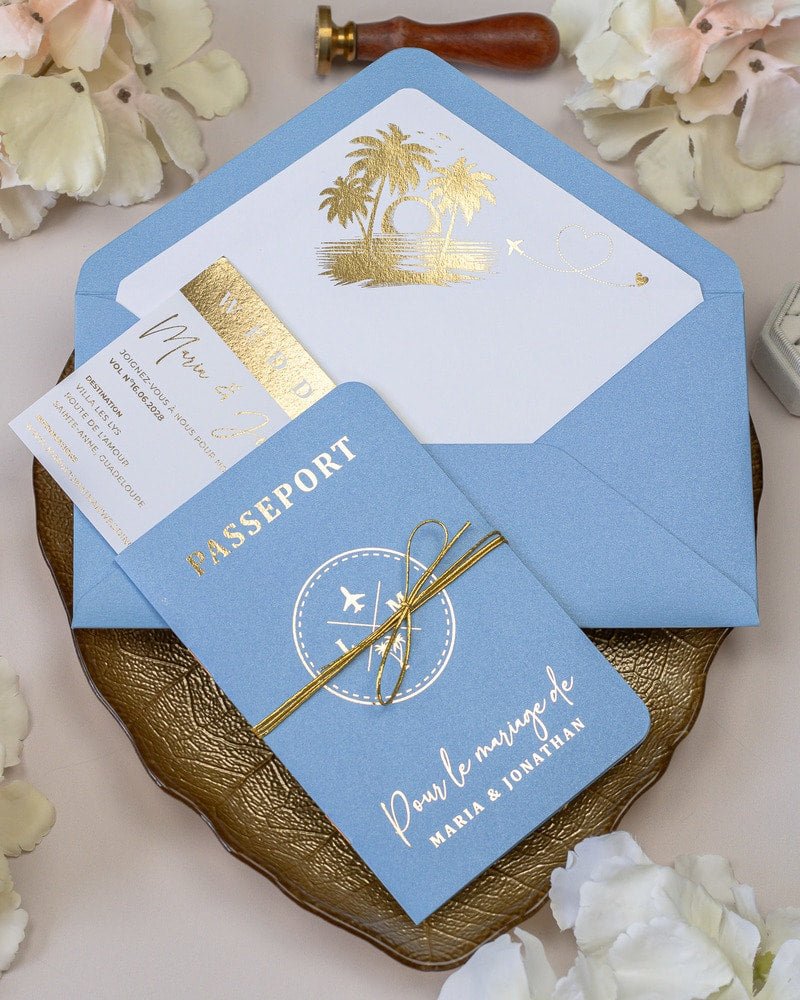 Baya - Passeport - Faire - part - Sans pochette - Aucune enveloppe - Luxe Carterie Studio