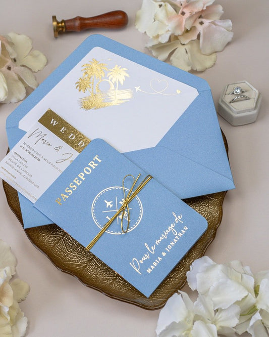 Baya - Passeport - Faire - part - Sans pochette - Aucune enveloppe - Luxe Carterie Studio