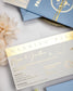 "Baya - Passeport" - Faire-part de mariage passeport, wedding destination, chic, original et romantique avec dorure or - Création Luxe Carterie Studio