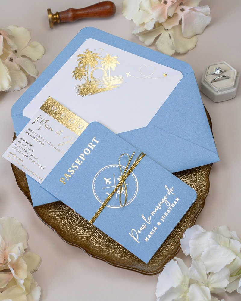 Baya - Passeport - Échantillon - Faire - part - Luxe Carterie Studio