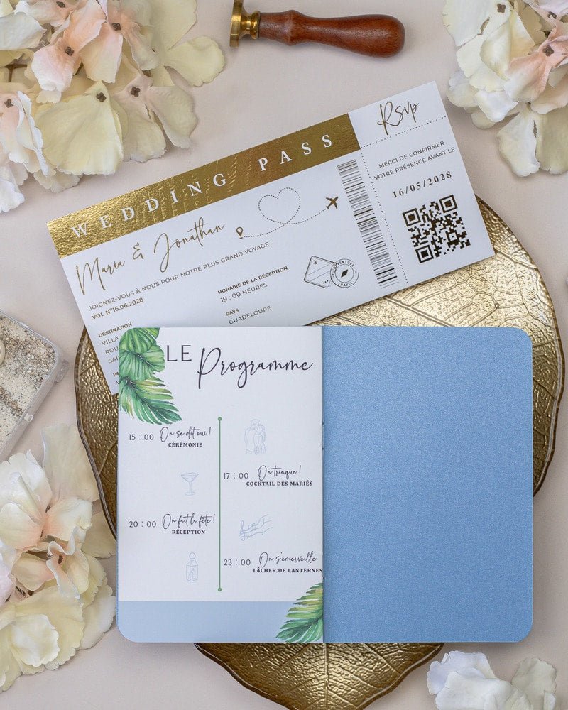 Baya - Passeport - Échantillon - Faire - part - Luxe Carterie Studio