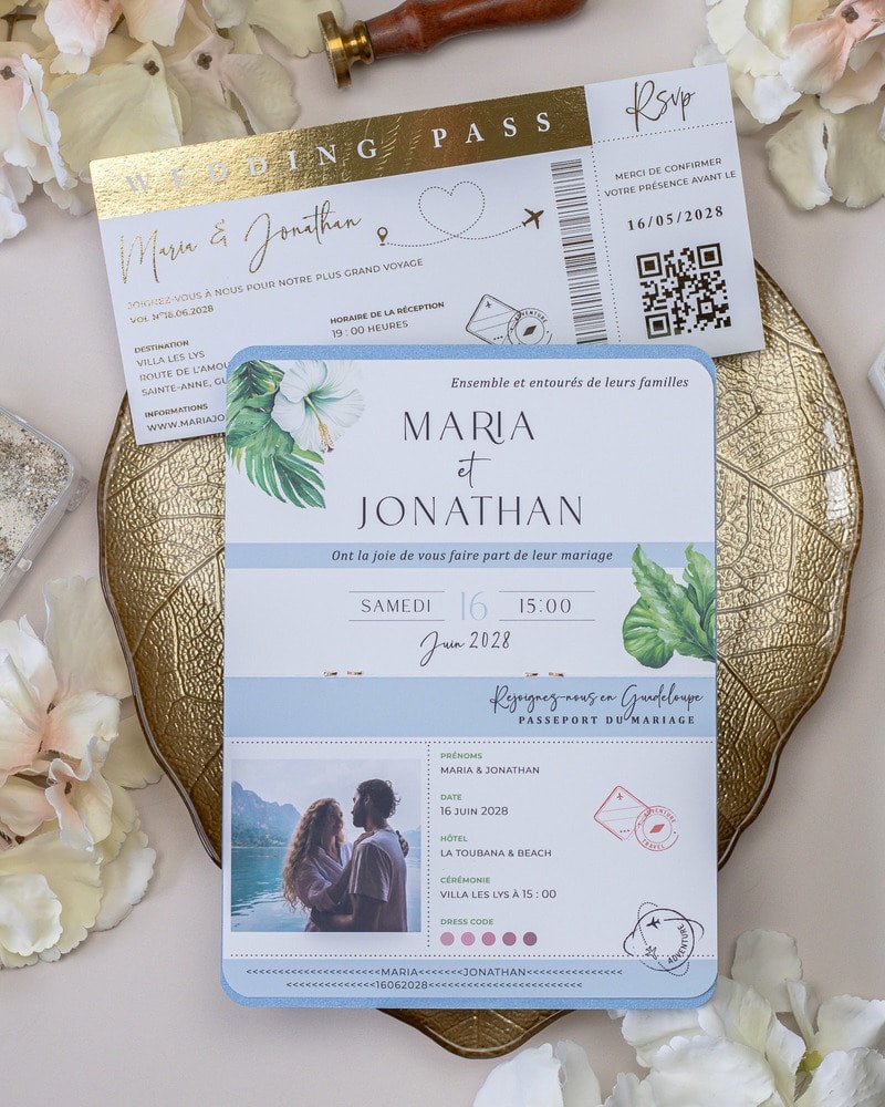 Baya - Passeport - Échantillon - Faire - part - Luxe Carterie Studio