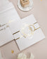 "Bleuet" - Faire-part de mariage chic, élégant et romantique avec dorure or - Wedding stationery - Création Luxe Carterie Studio