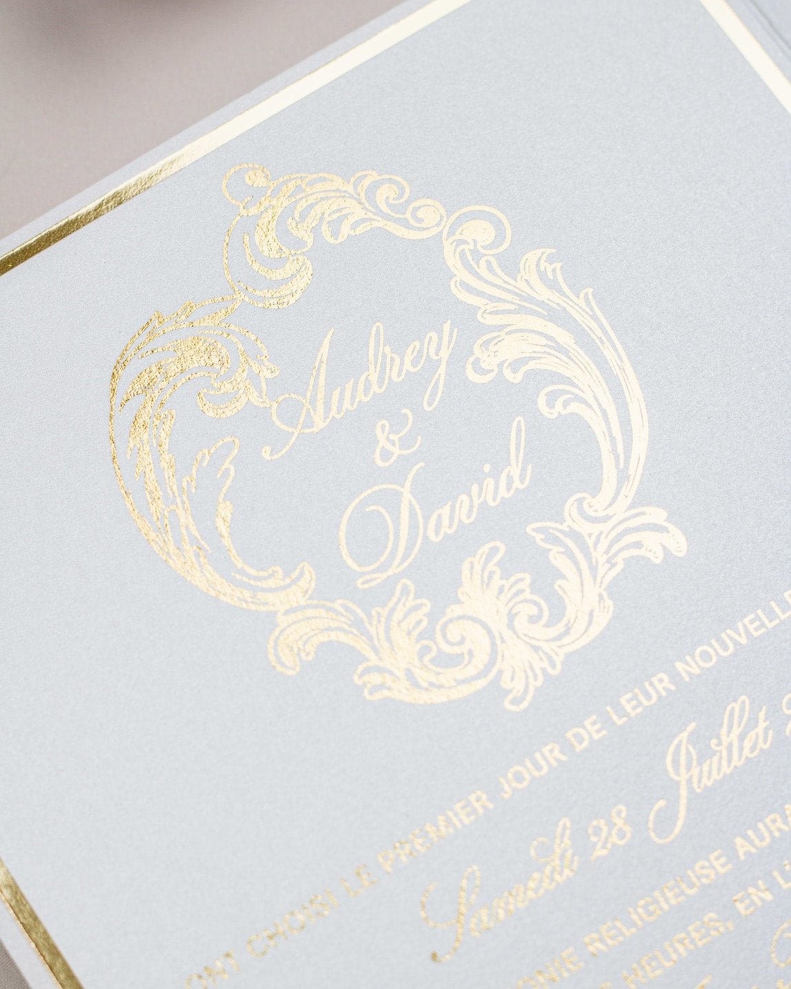 Bleuet - Échantillon - Faire - part - Luxe Carterie Studio
