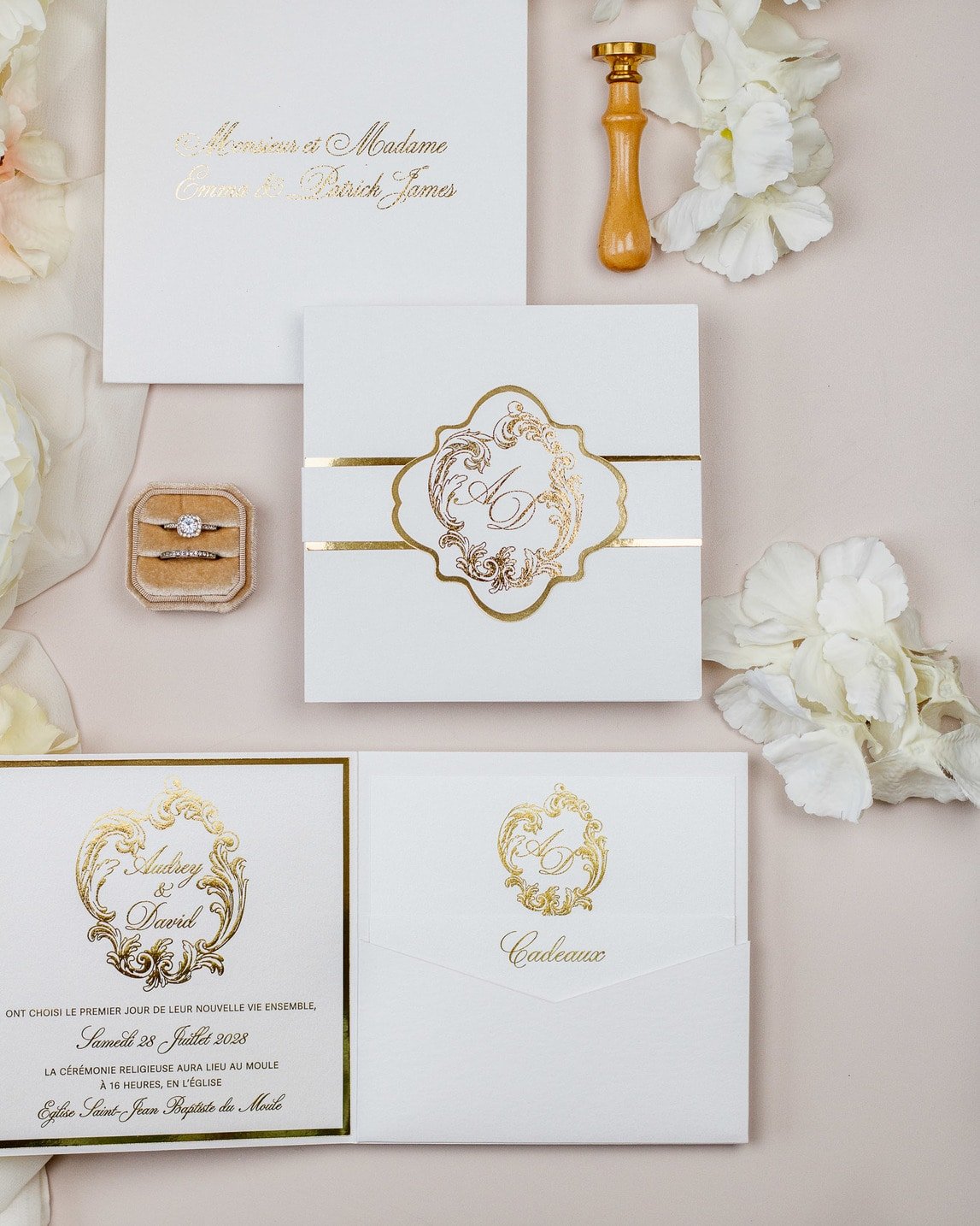Bleuet - Échantillon - Faire - part - Luxe Carterie Studio