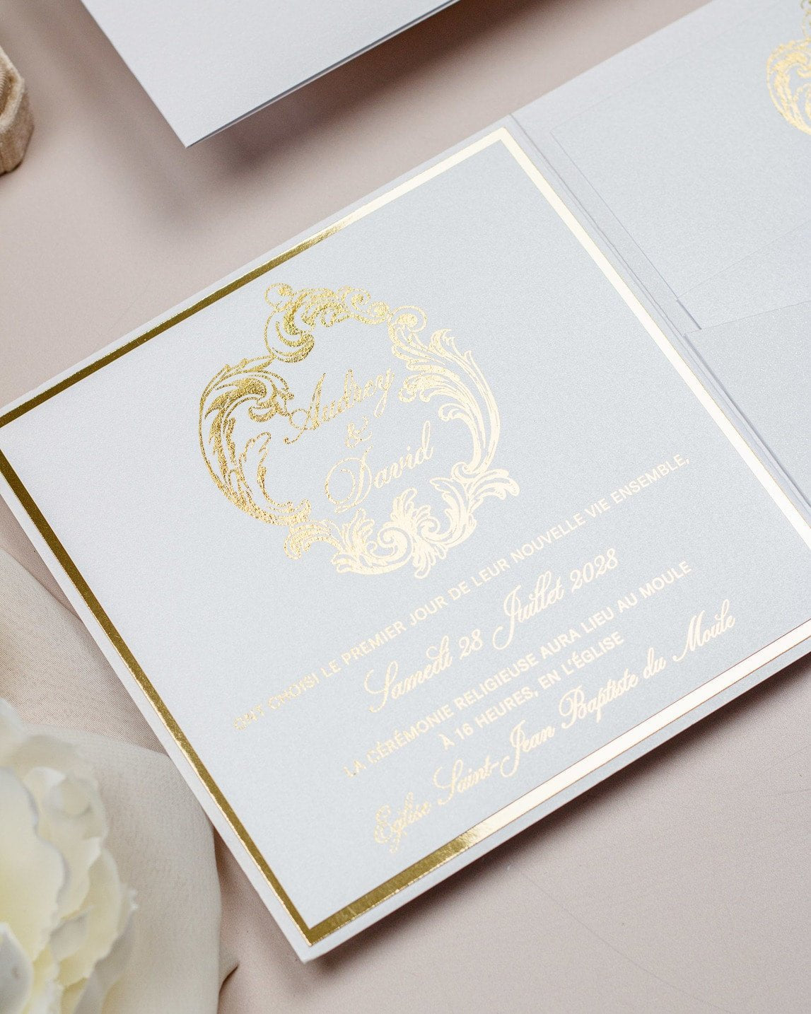 Bleuet - Échantillon - Faire - part - Luxe Carterie Studio