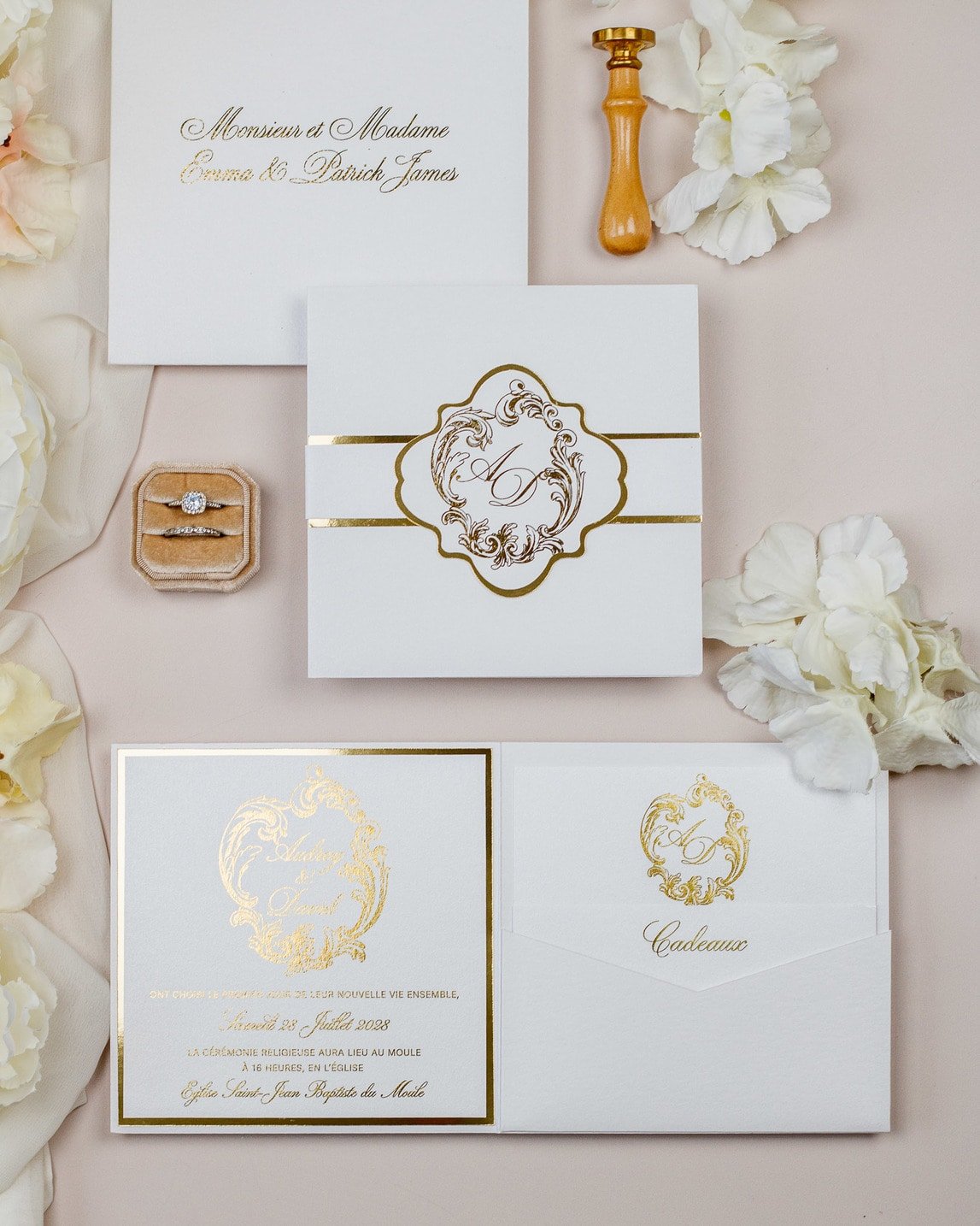 Bleuet - Échantillon - Faire - part - Luxe Carterie Studio
