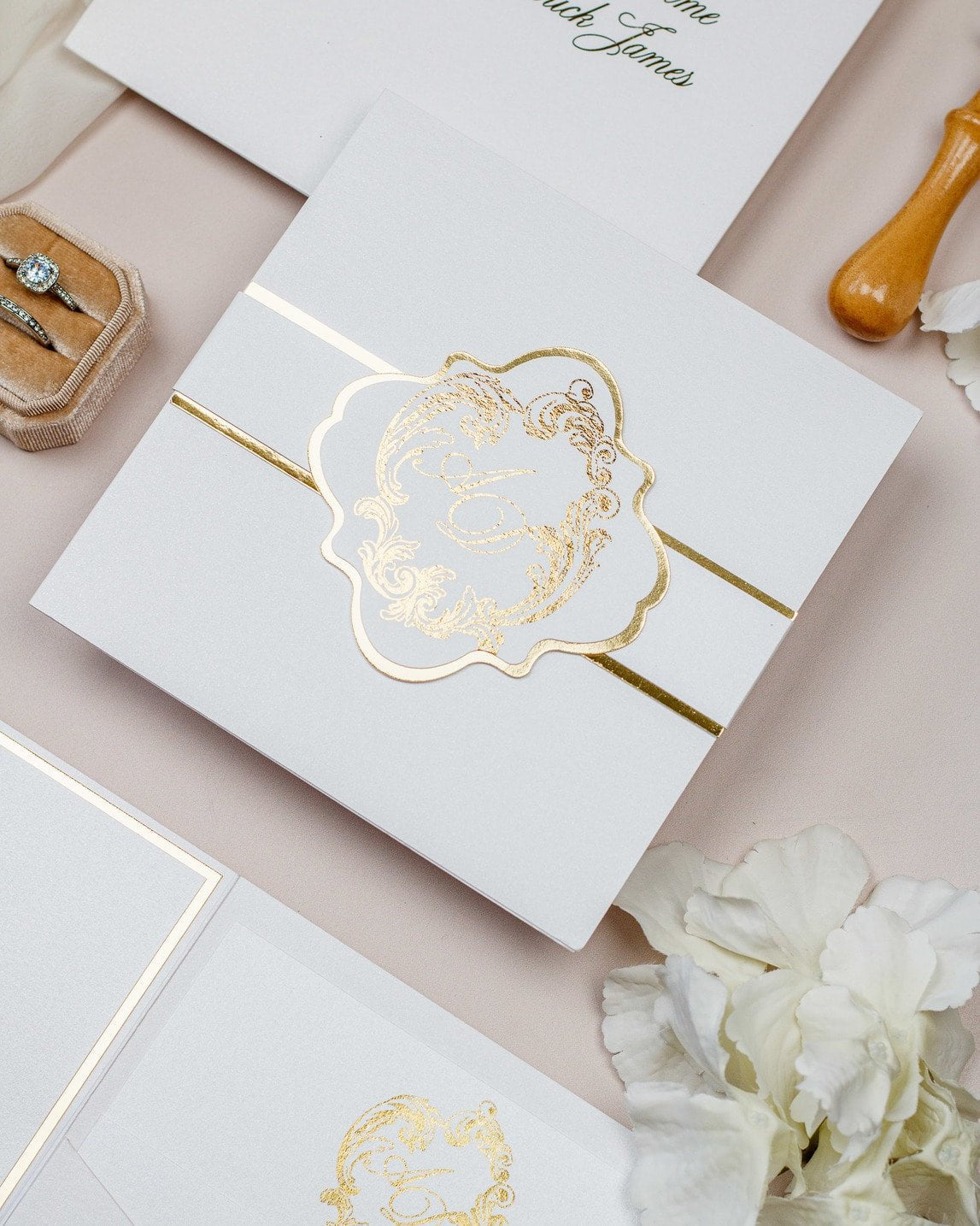 Bleuet - Échantillon - Faire - part - Luxe Carterie Studio