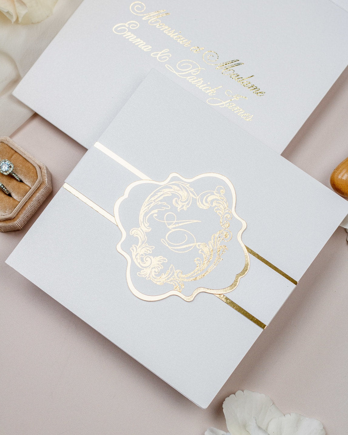 Bleuet - Échantillon - Faire - part - Luxe Carterie Studio