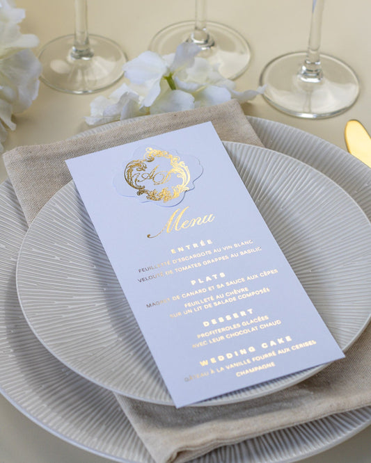 Bleuet - Menu - Menu - Luxe Carterie Studio