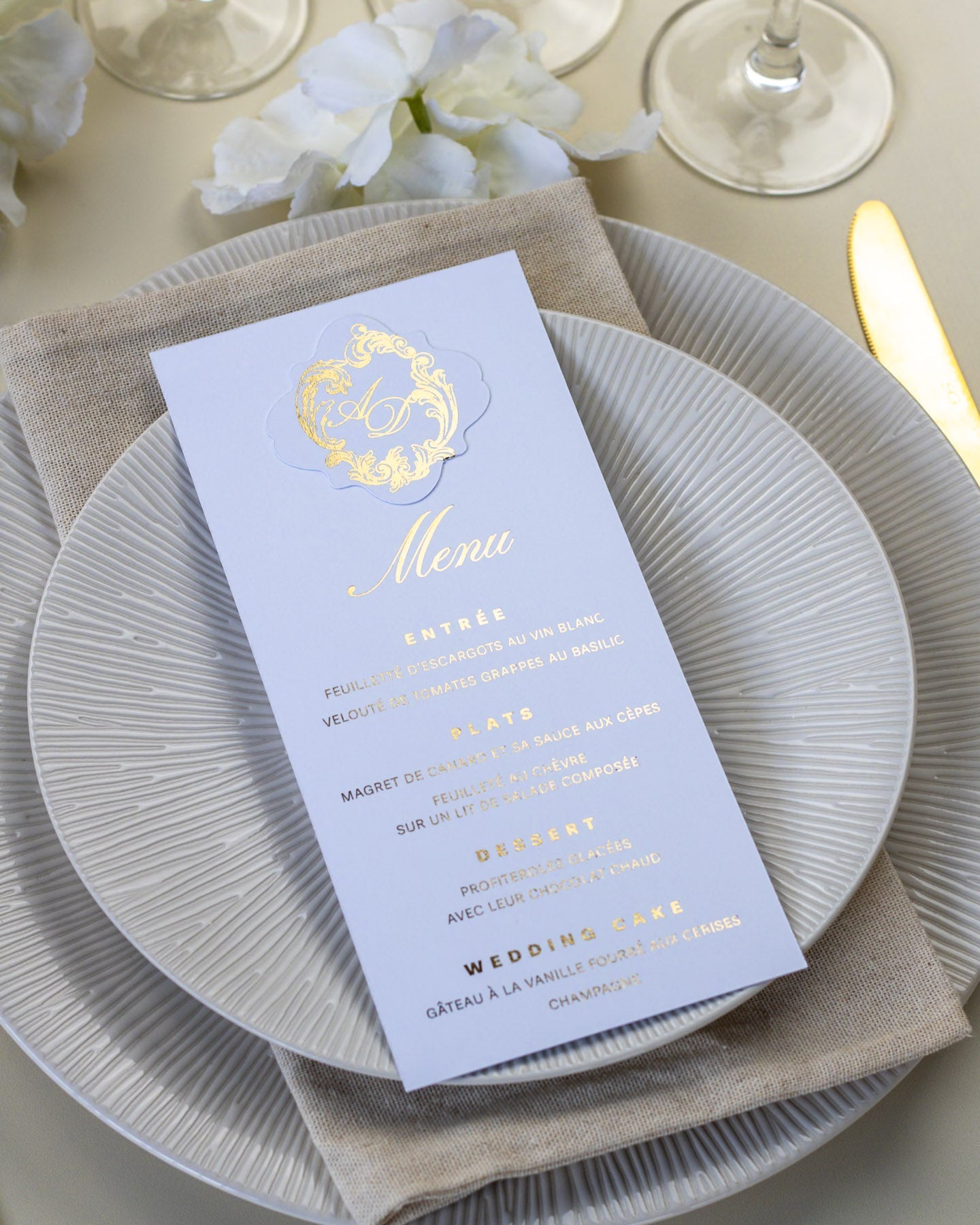 Bleuet - Menu - Menu - Luxe Carterie Studio