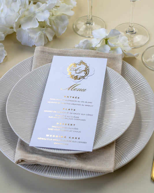 Bleuet - Menu - Menu - Luxe Carterie Studio