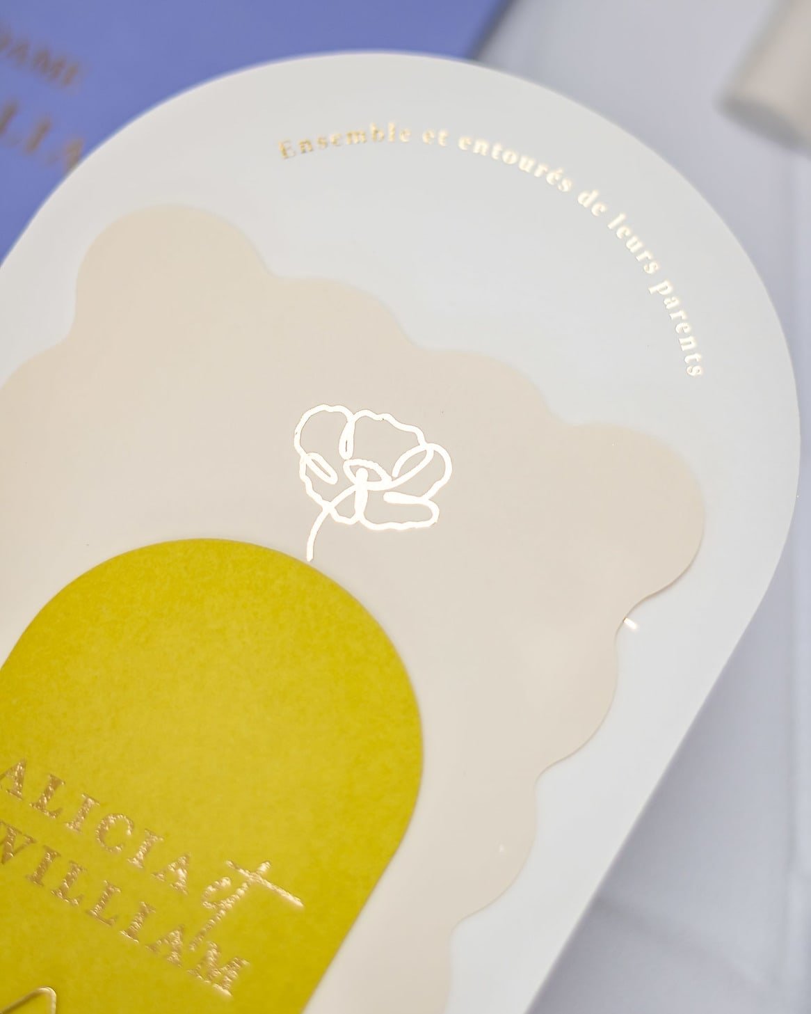 "Bony" - Faire-part de mariage moderne, chic et élégant avec dorure or – Wedding stationery - Création Luxe Carterie Studio