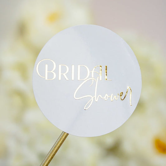 "Bridal Shower - Sticker" - Sticker EVJF sur mesure – Bridal Shower - Accessoire chic pour enterrement de vie de jeune fille – Papeterie de mariage moderne – Wedding stationery - Création Luxe Carterie Studio