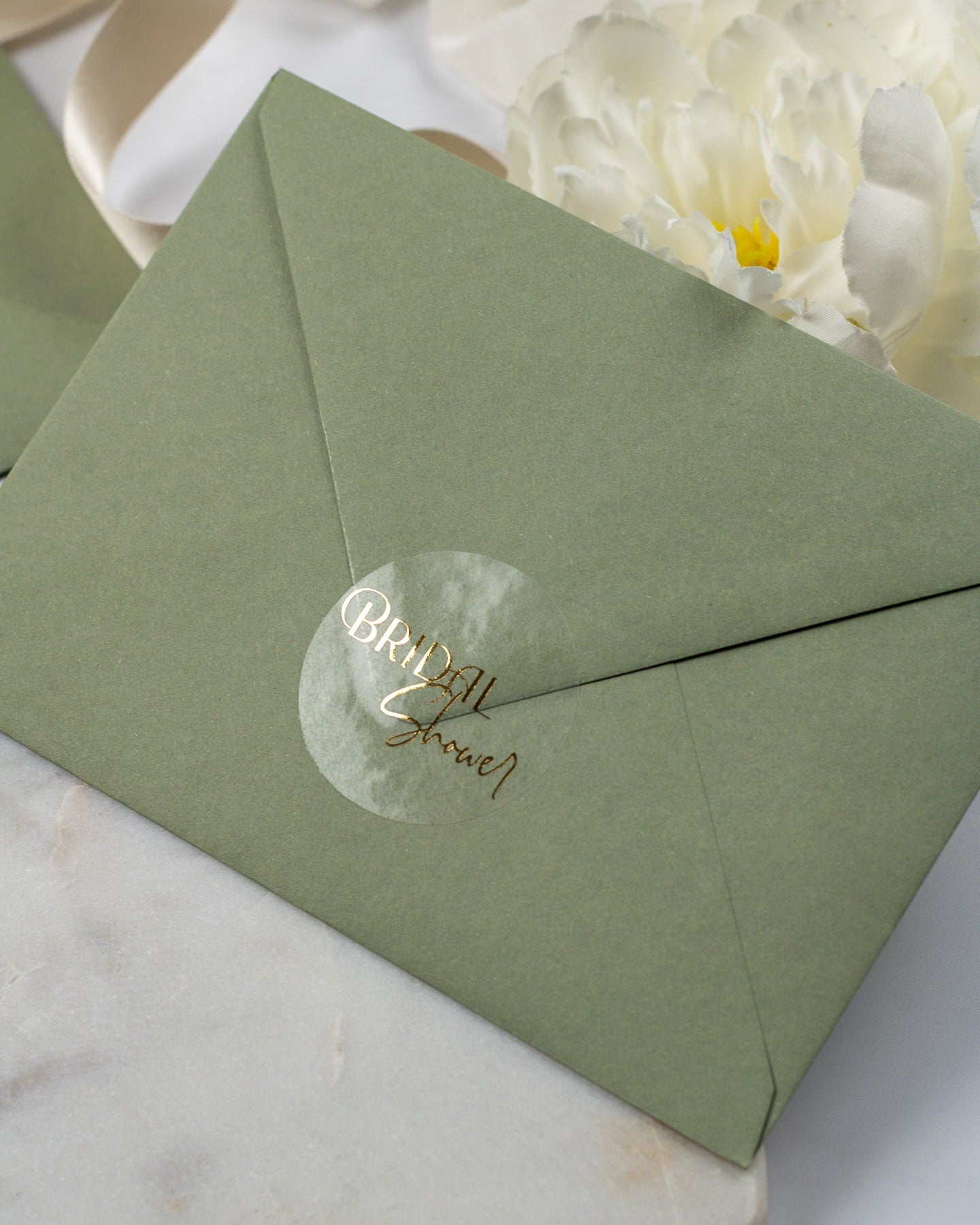 Bridal Shower - Sticker (lot de 15) - Stickers étiquettes - 4 cm - Lot de 15 - Luxe Carterie Studio