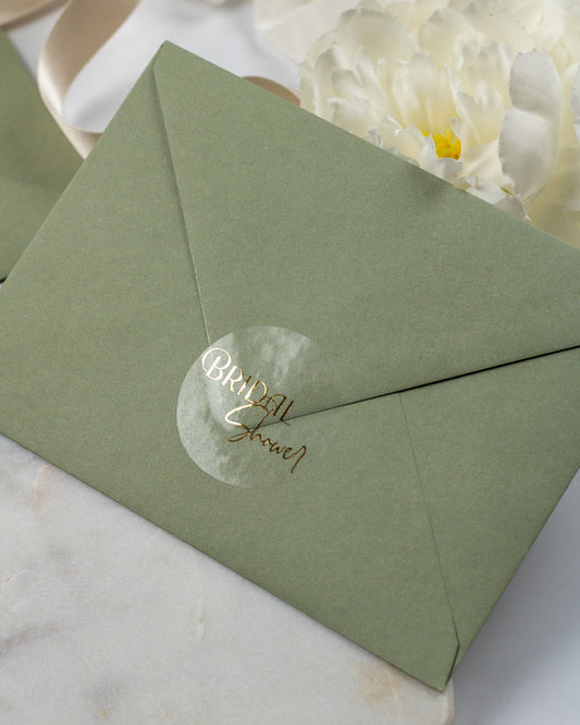 Bridal Shower - Sticker (lot de 15) - Stickers étiquettes - 4 cm - Lot de 15 - Luxe Carterie Studio