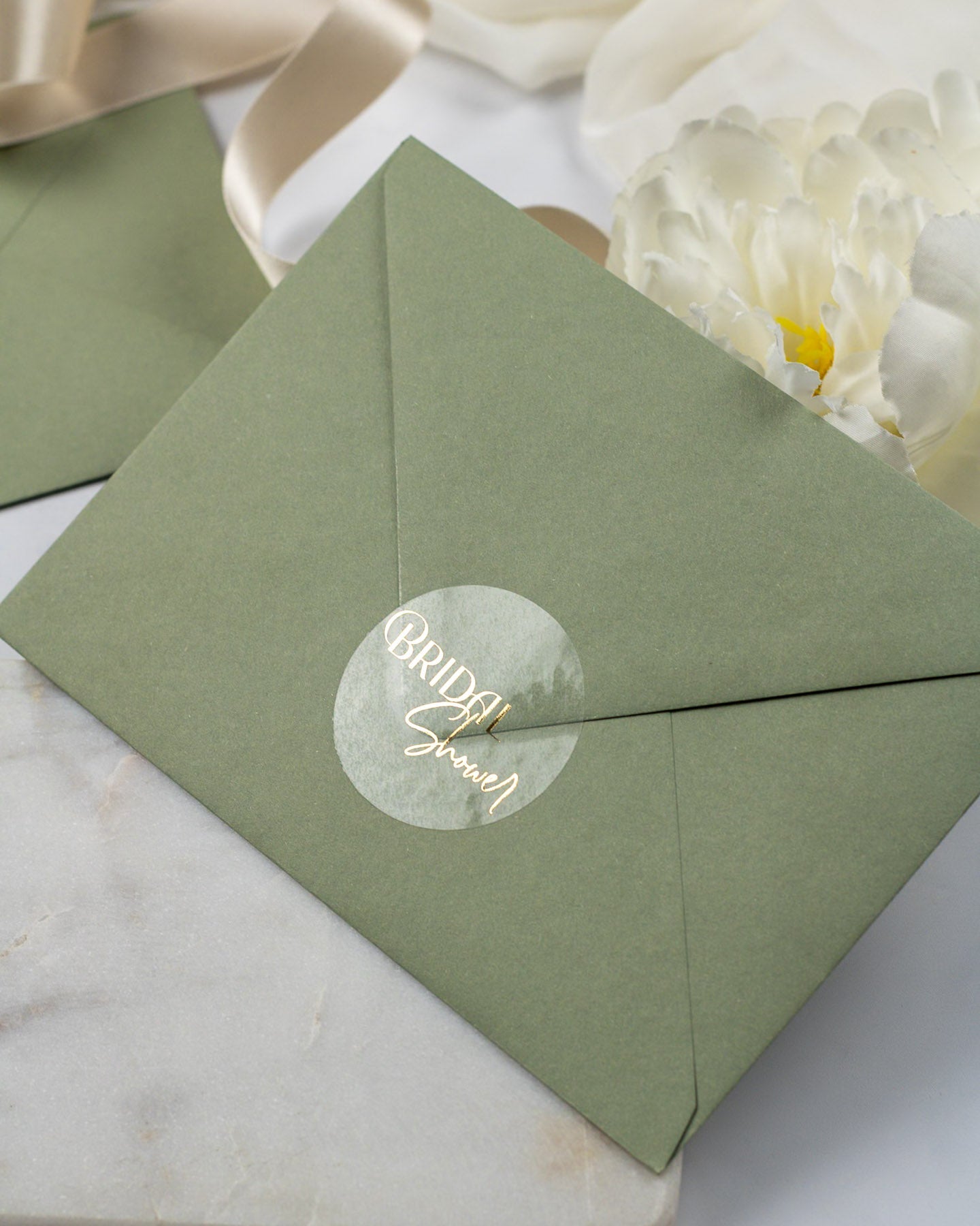 Bridal Shower - Sticker (lot de 15) - Stickers étiquettes - 4 cm - Lot de 15 - Luxe Carterie Studio