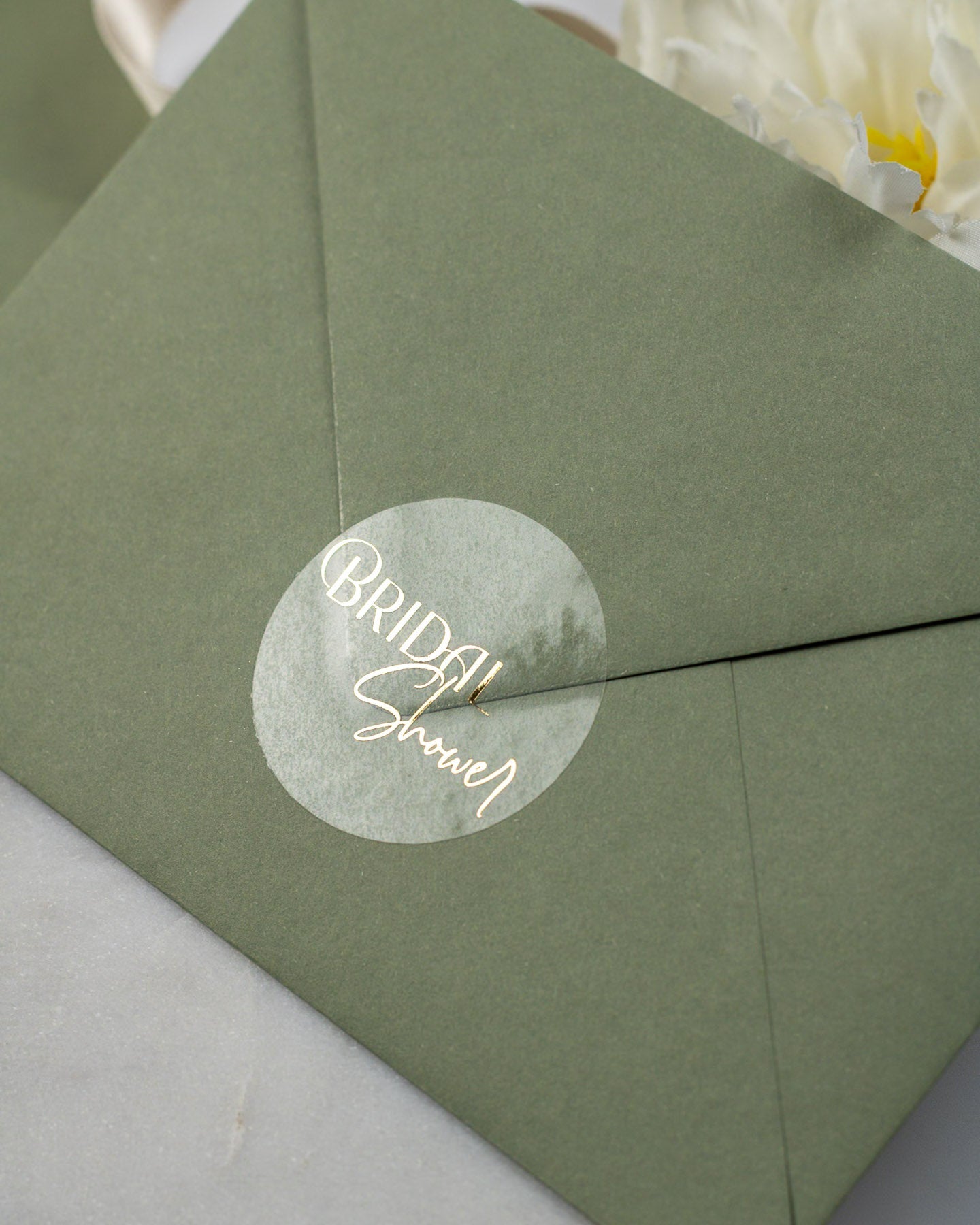 Bridal Shower - Sticker (lot de 15) - Stickers étiquettes - 4 cm - Lot de 15 - Luxe Carterie Studio
