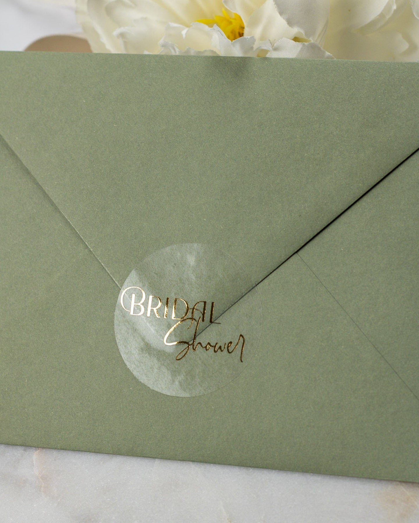 Bridal Shower - Sticker (lot de 15) - Stickers étiquettes - 4 cm - Lot de 15 - Luxe Carterie Studio